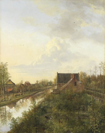 墓地の運河、1818年 作： Pieter Gerardus van Os